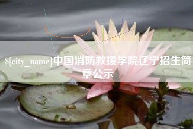 庄河中国消防救援学院辽宁招生简章公示