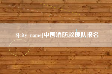 庄河中国消防救援队报名