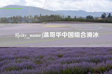 庄河温哥华中国组合滑冰