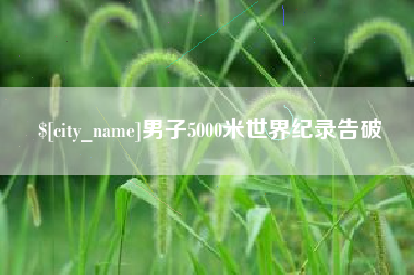 庄河男子5000米世界纪录告破