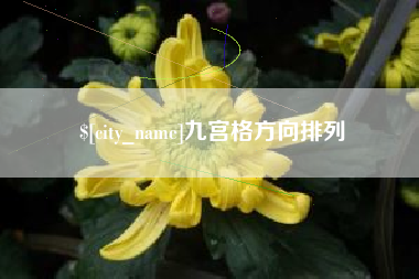 庄河九宫格方向排列