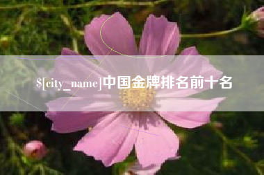 庄河中国金牌排名前十名