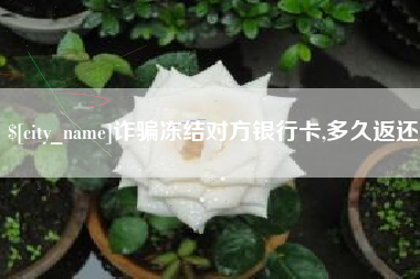 庄河诈骗冻结对方银行卡,多久返还