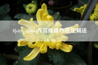 庄河九宫排盘方法,定局法