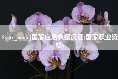 庄河国家应急救援员证(国家职业资格)