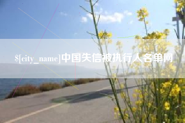 庄河中国失信被执行人名单网