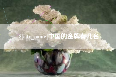 庄河中国的金牌有几名
