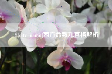 庄河西方命数九宫格解析