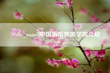 庄河中国消防救援学院介绍