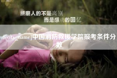 庄河中国消防救援学院报考条件分数