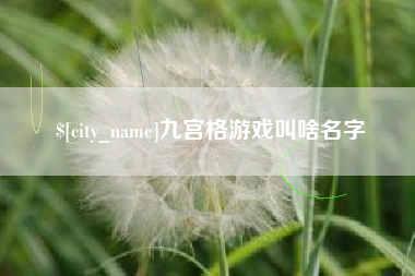 庄河九宫格游戏叫啥名字
