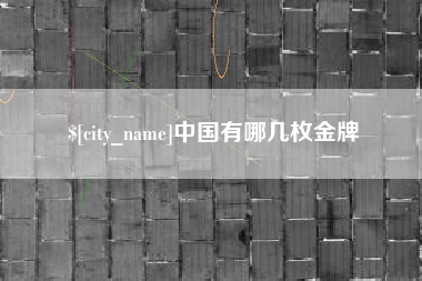 庄河中国有哪几枚金牌