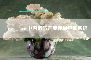 庄河中国消防产品质量查询系统