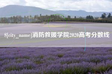 庄河消防救援学院2020高考分数线 庄河消防救援学院2020高考分数线