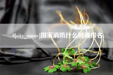 庄河国家消防什么时候报名