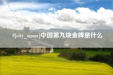 庄河中国第九块金牌是什么