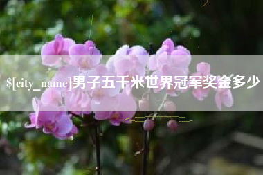 庄河男子五千米世界冠军奖金多少