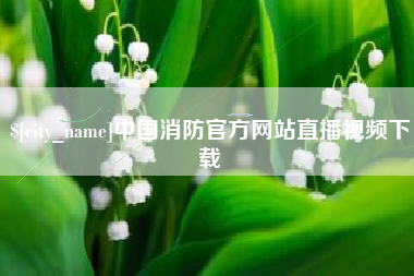 庄河中国消防官方网站直播视频下载