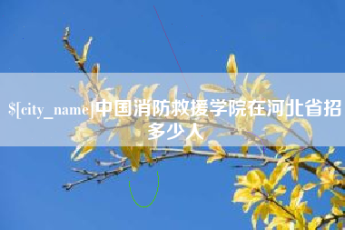 庄河中国消防救援学院在河北省招多少人