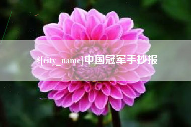 庄河中国冠军手抄报