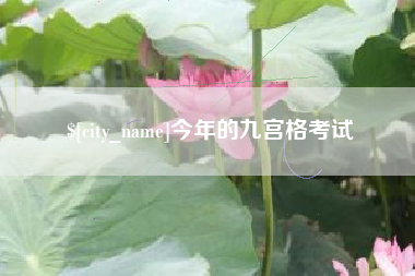 庄河今年的九宫格考试