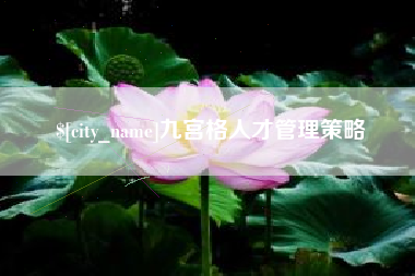 庄河九宫格人才管理策略