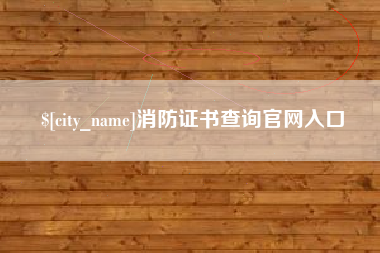 庄河消防证书查询官网入口