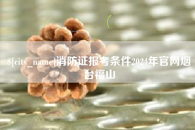 庄河消防证报考条件2024年官网烟台福山
